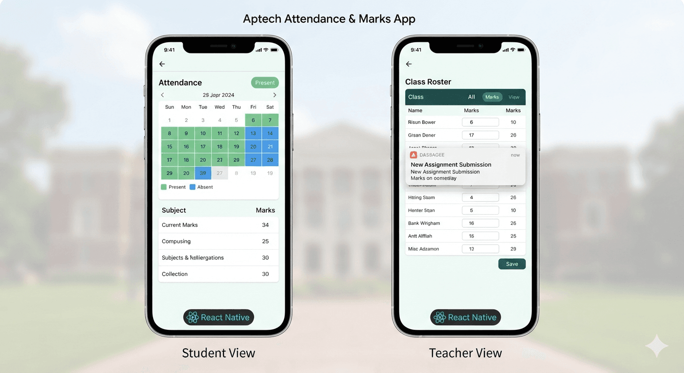 Aptech — Attendance & Marks App