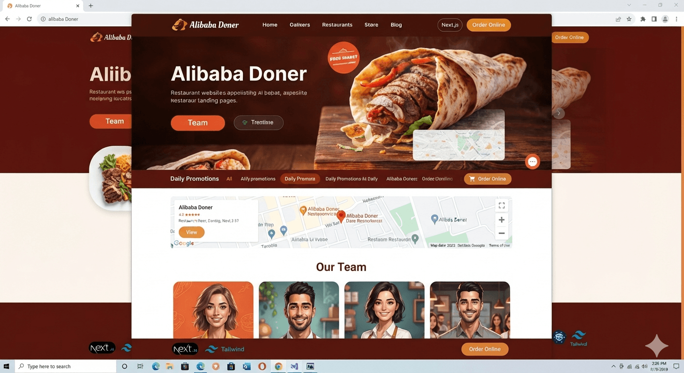 Alibaba Doner — Restaurant Website